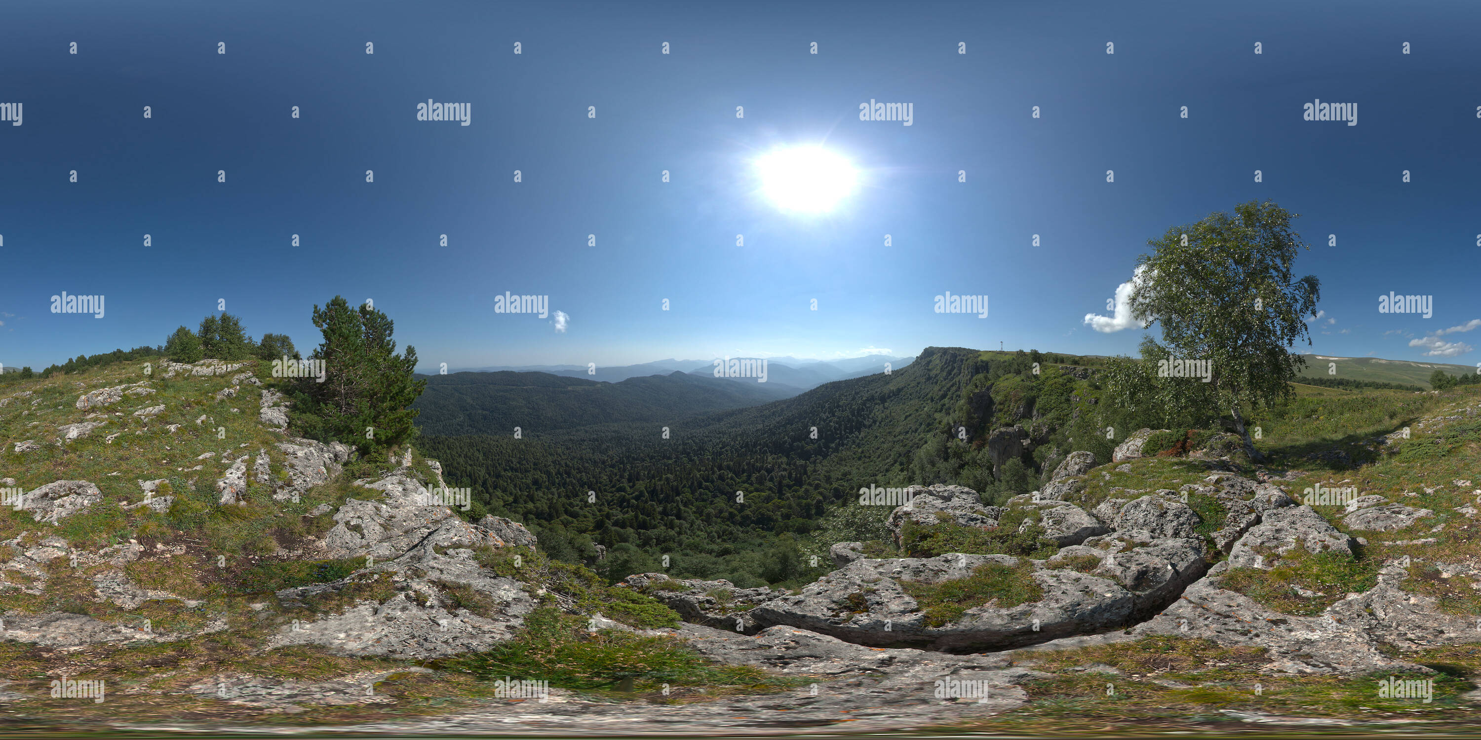 Visualizzazione panoramica a 360 gradi di Adygea Lago plateau Naki