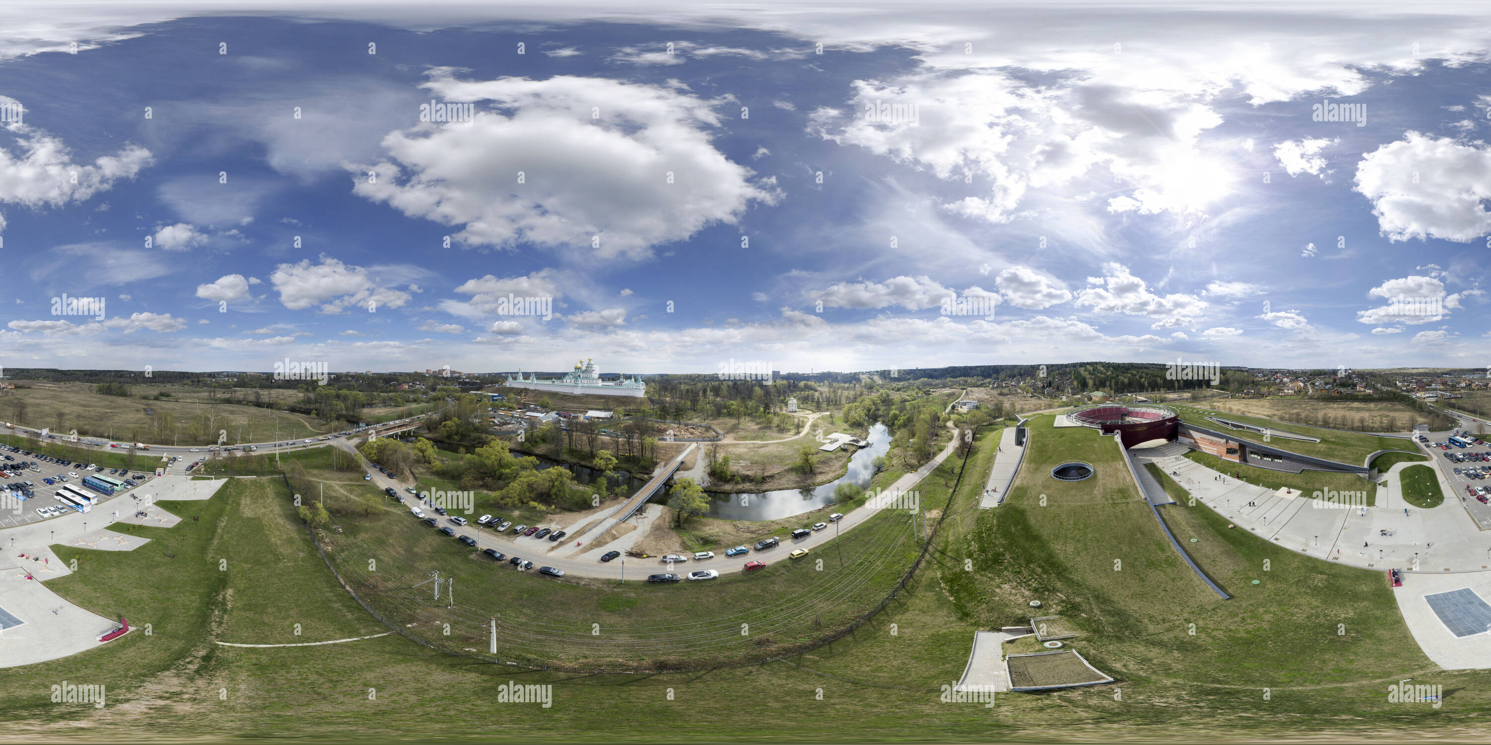 Visualizzazione panoramica a 360 gradi di Nuovo Ierusalem monastero e al centro esposizioni