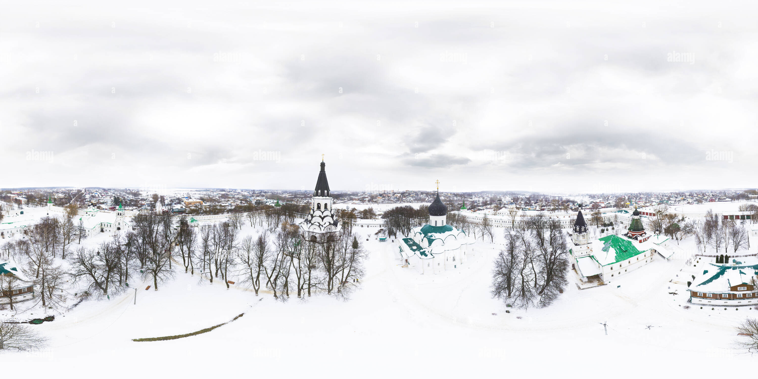 Visualizzazione panoramica a 360 gradi di Cremlino Alexandrov Inverno 1