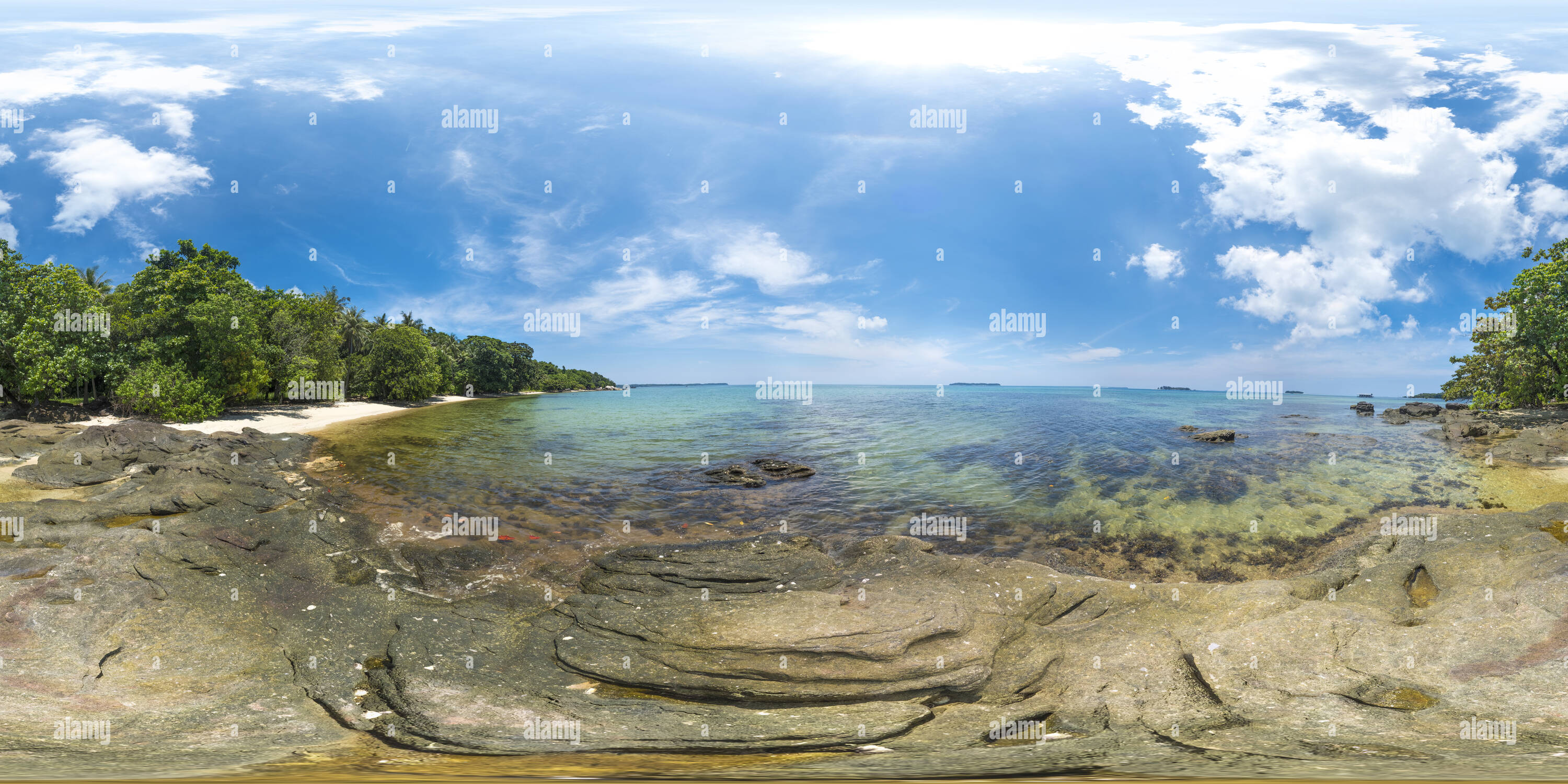 Visualizzazione panoramica a 360 gradi di Batu Putih Beach Karimun Jawa