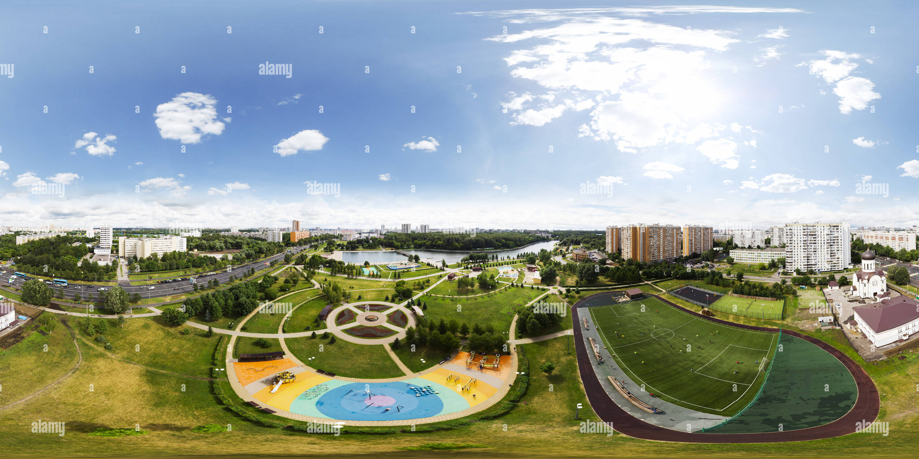 Visualizzazione panoramica a 360 gradi di Rainbow Park, Veshnyaki