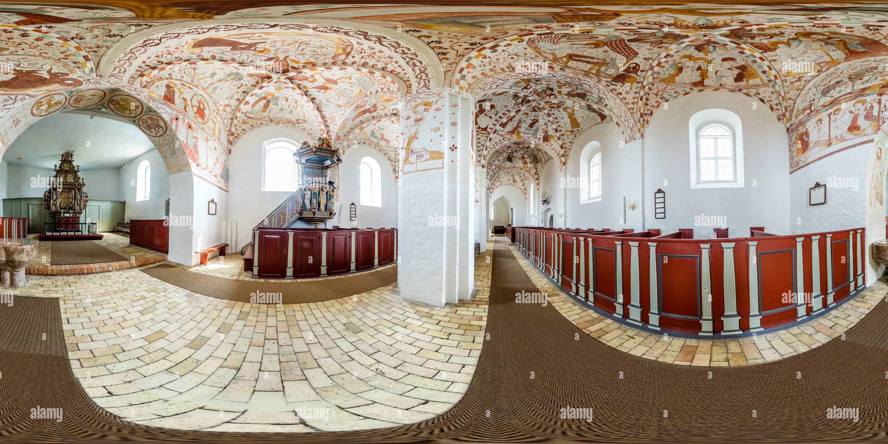 Visualizzazione panoramica a 360 gradi di Chiesa fanefjord