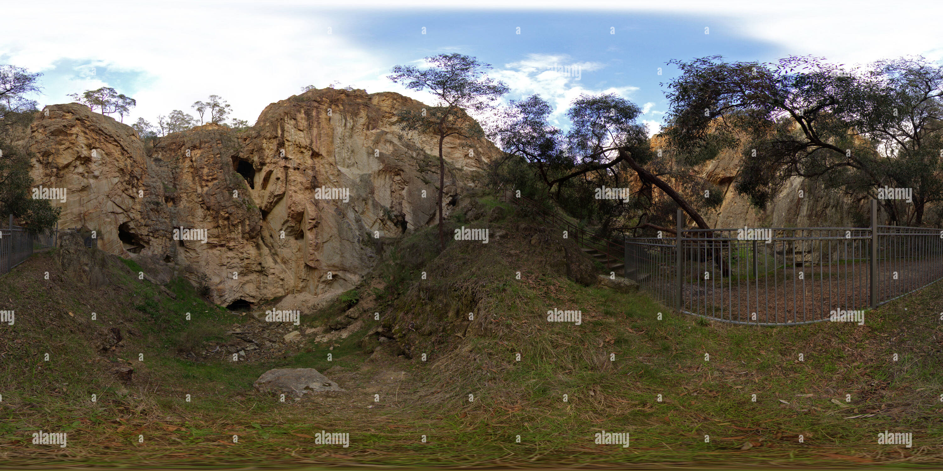 Visualizzazione panoramica a 360 gradi di Balaclava miniera d'Oro - Whroo