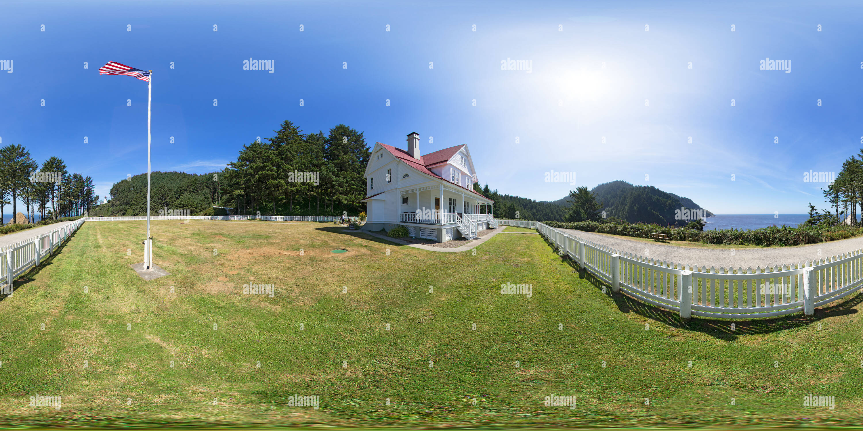 Visualizzazione panoramica a 360 gradi di Heceta Head Lighthouse keepers bed and breakfast