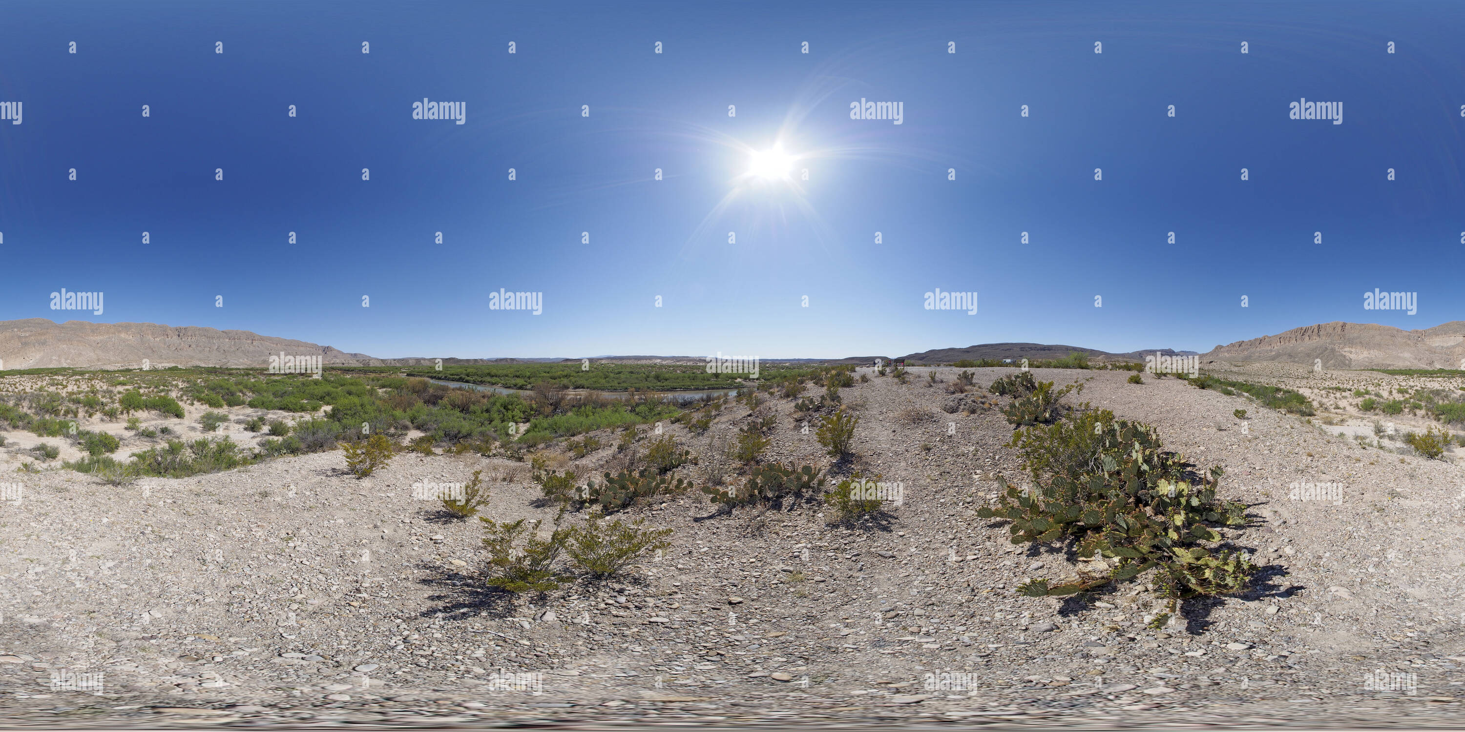 Visualizzazione panoramica a 360 gradi di Boquillas Canyon Trail