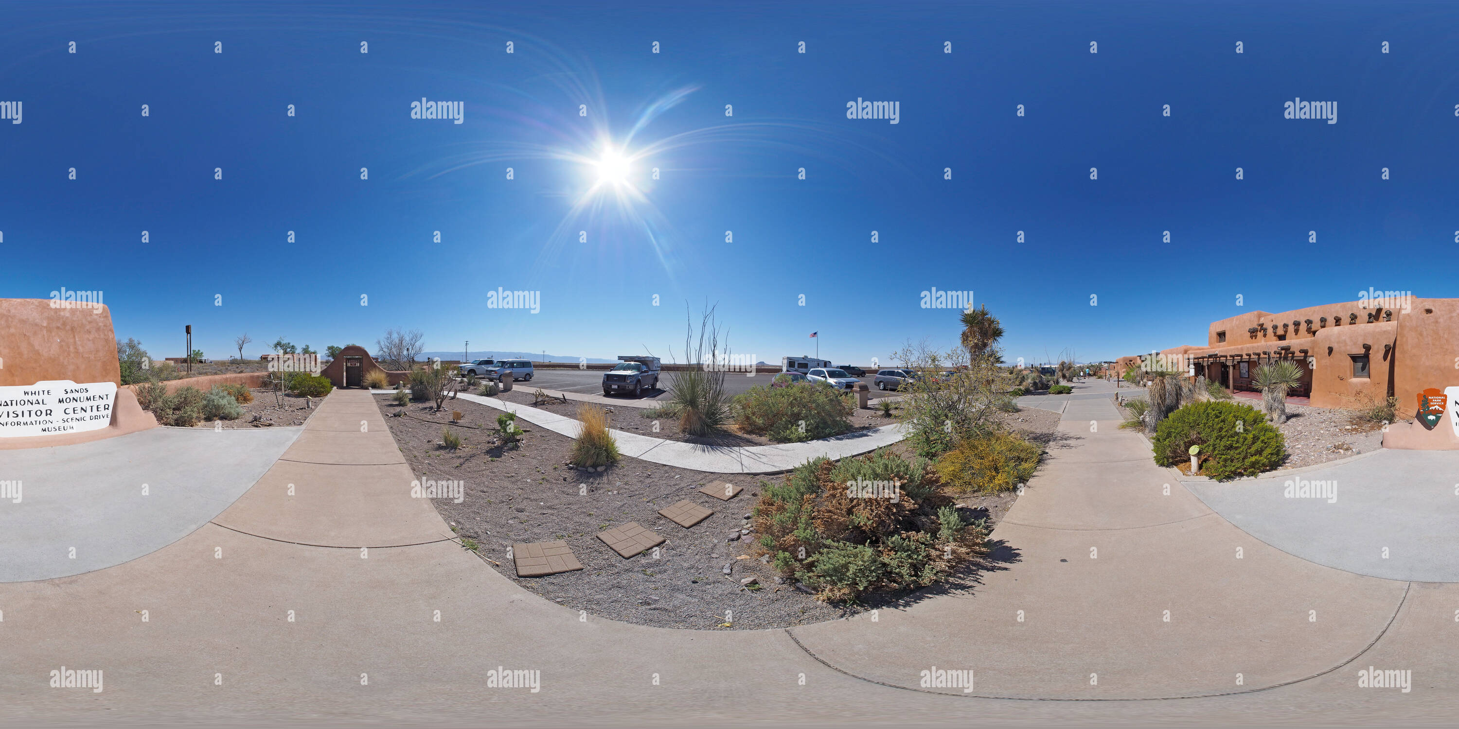 Visualizzazione panoramica a 360 gradi di Centro visitatori al White Sands National Monument