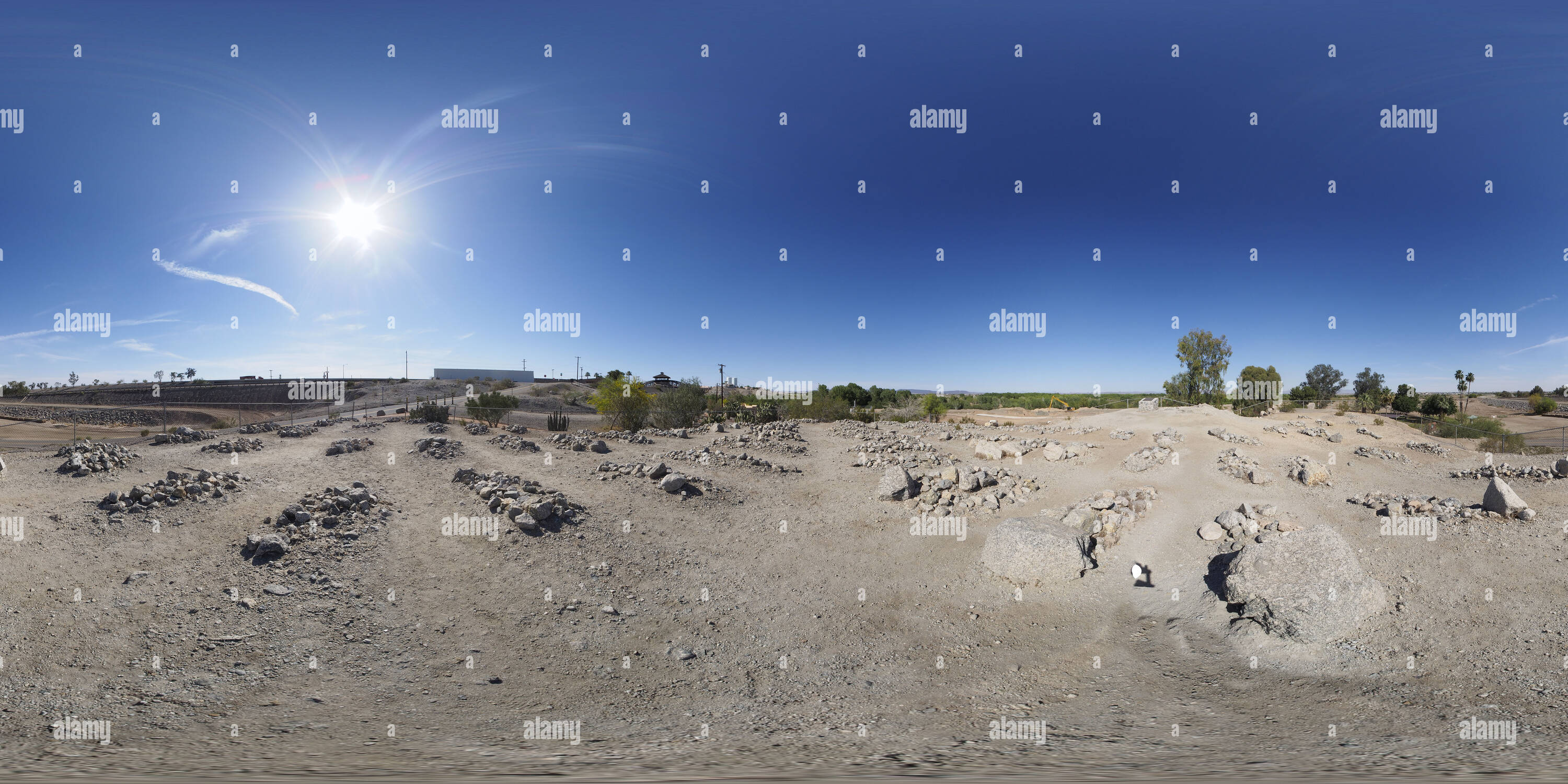 Visualizzazione panoramica a 360 gradi di Il tetro cimitero di Yuma Territorial Prison