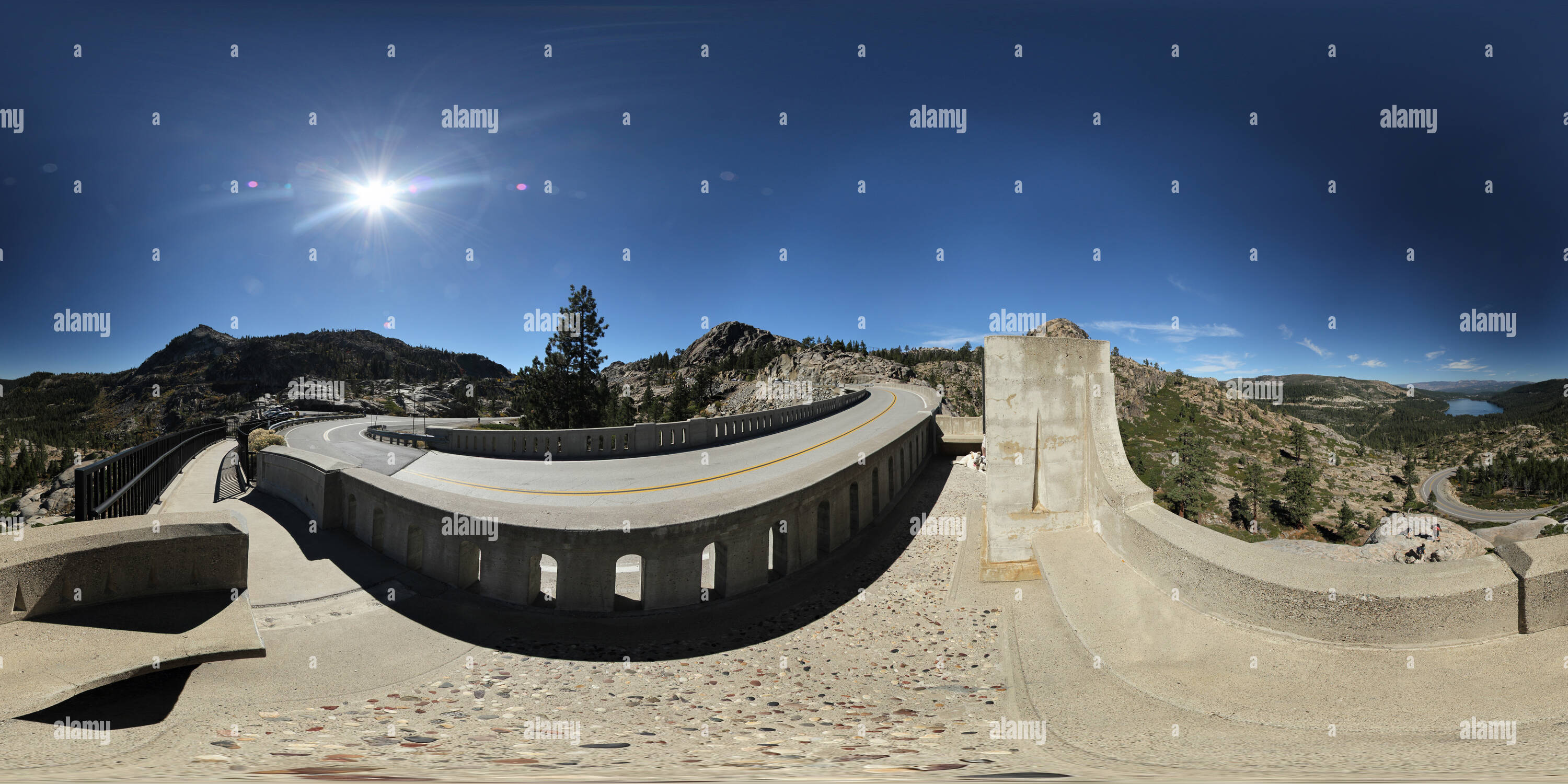 Visualizzazione panoramica a 360 gradi di Vertice Donnor Bridge, California