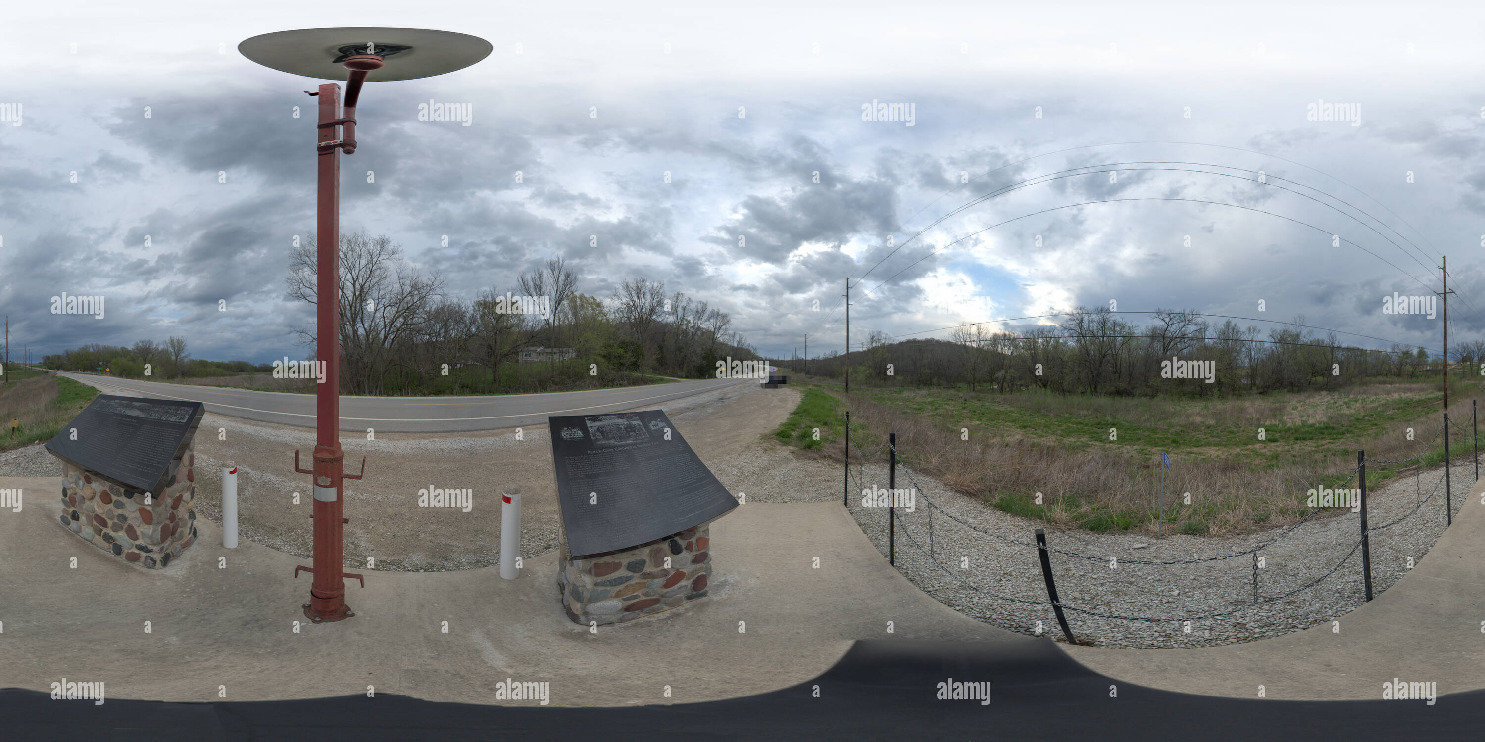 Visualizzazione panoramica a 360 gradi di Bonnie e Clyde Shootout sito