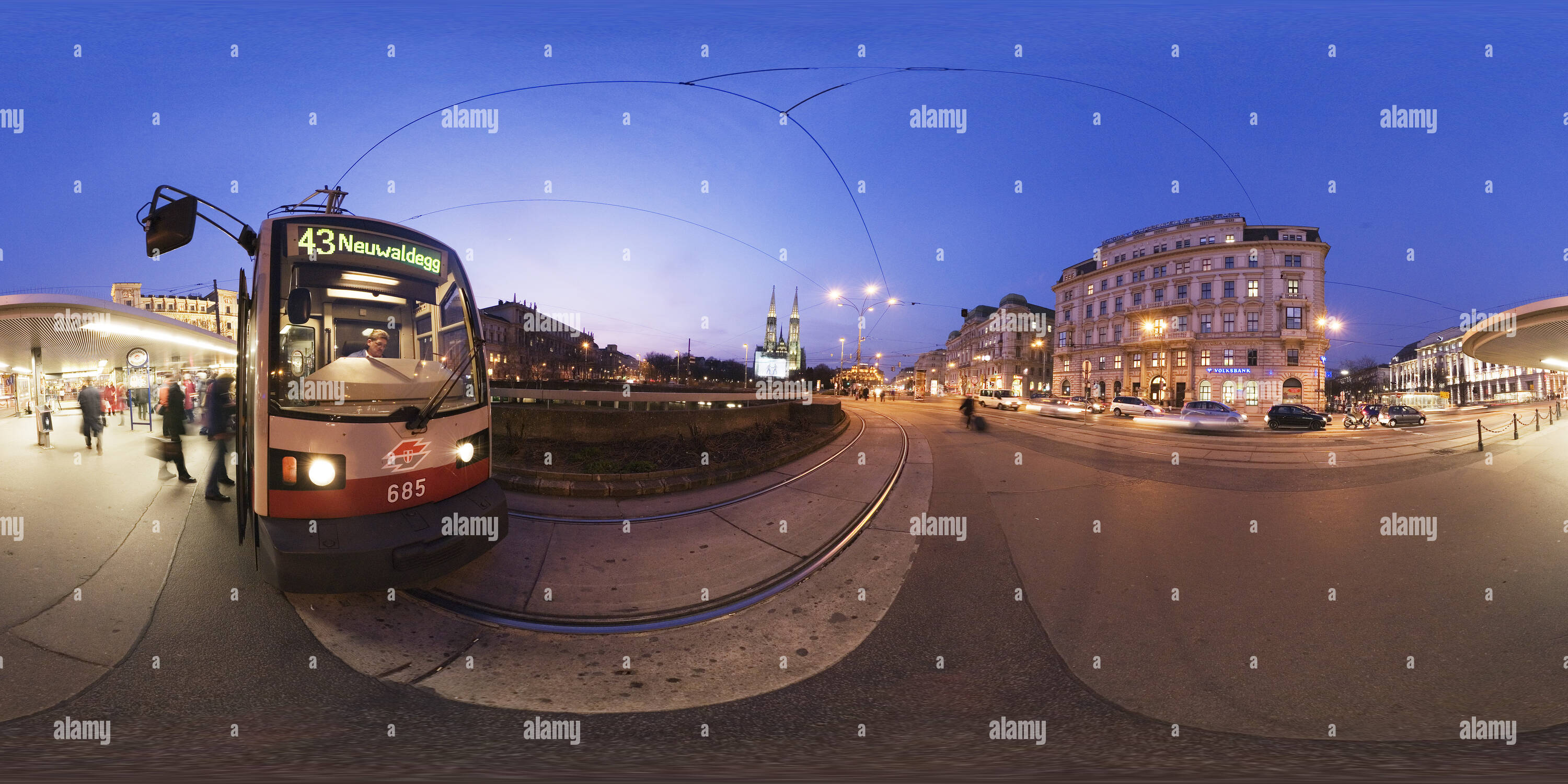 Visualizzazione panoramica a 360 gradi di Schottentor stazione dei tram