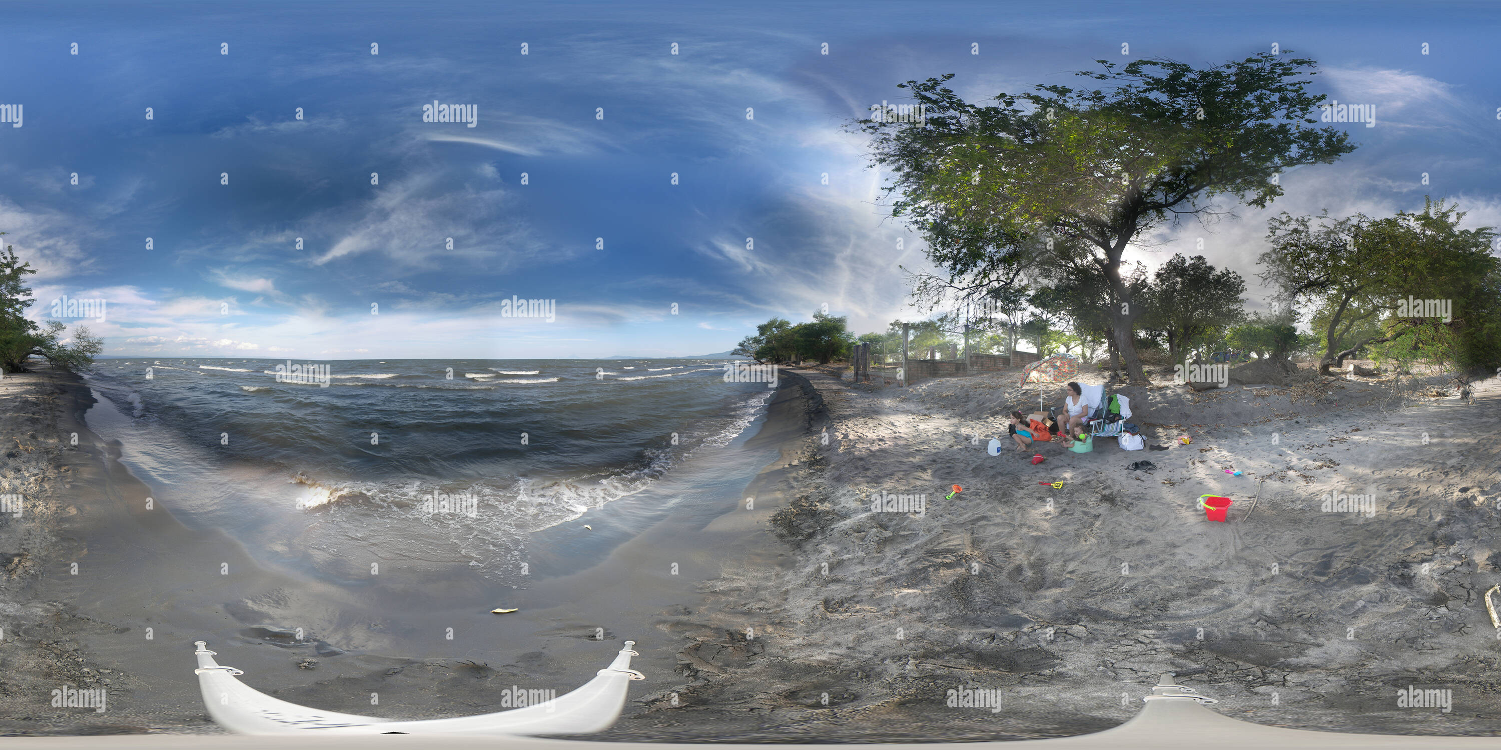 Visualizzazione panoramica a 360 gradi di Guayabo Beach, Granada Nicaragua