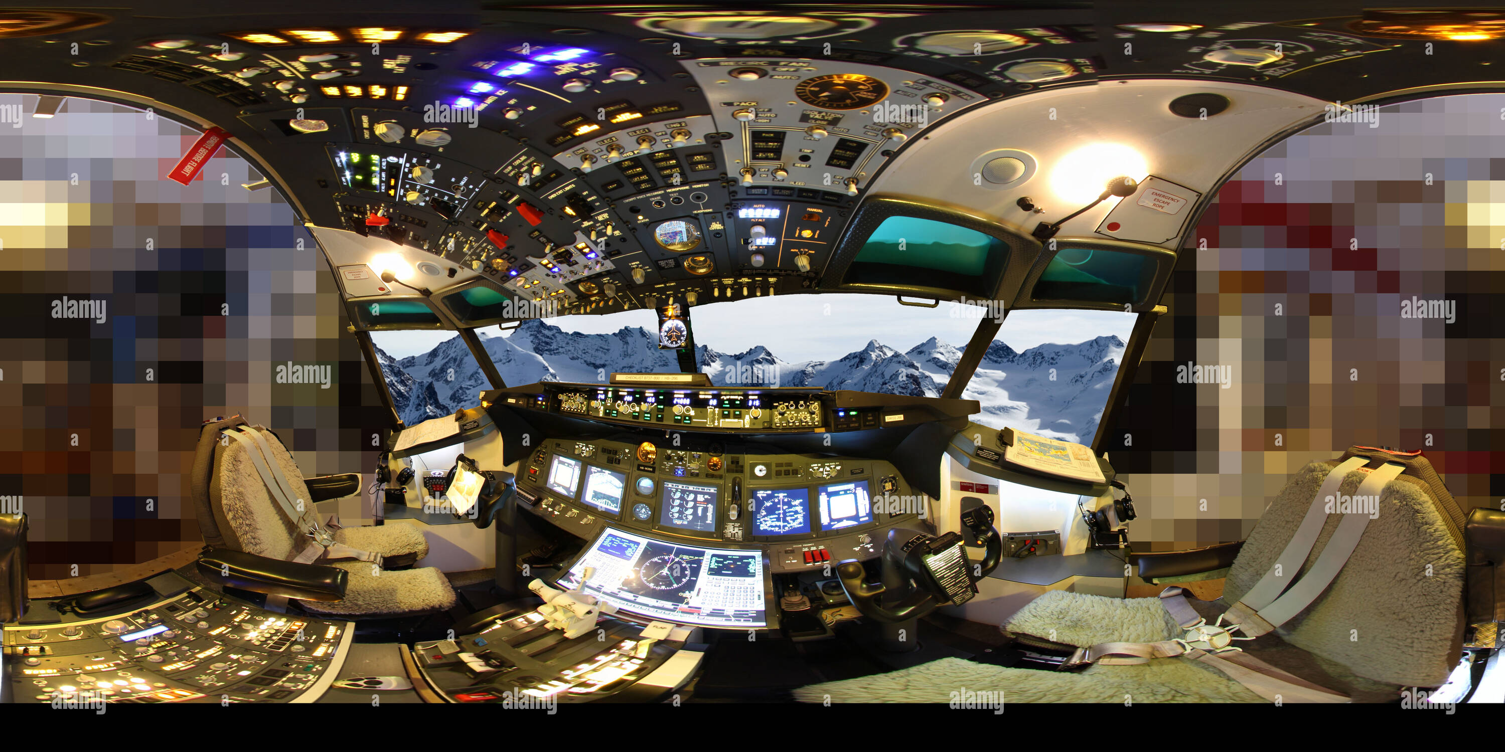 Visualizzazione panoramica a 360 gradi di B737-800NG Homecockpit / 03.2013
