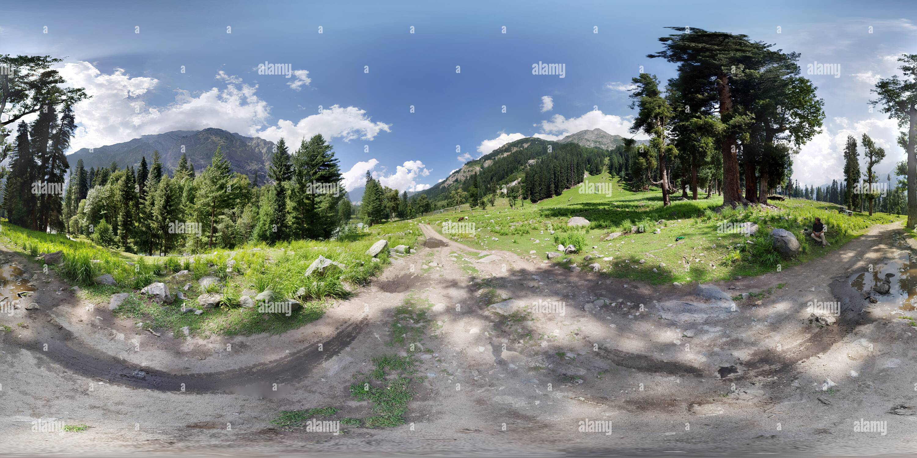 Visualizzazione panoramica a 360 gradi di Kumrat Valley