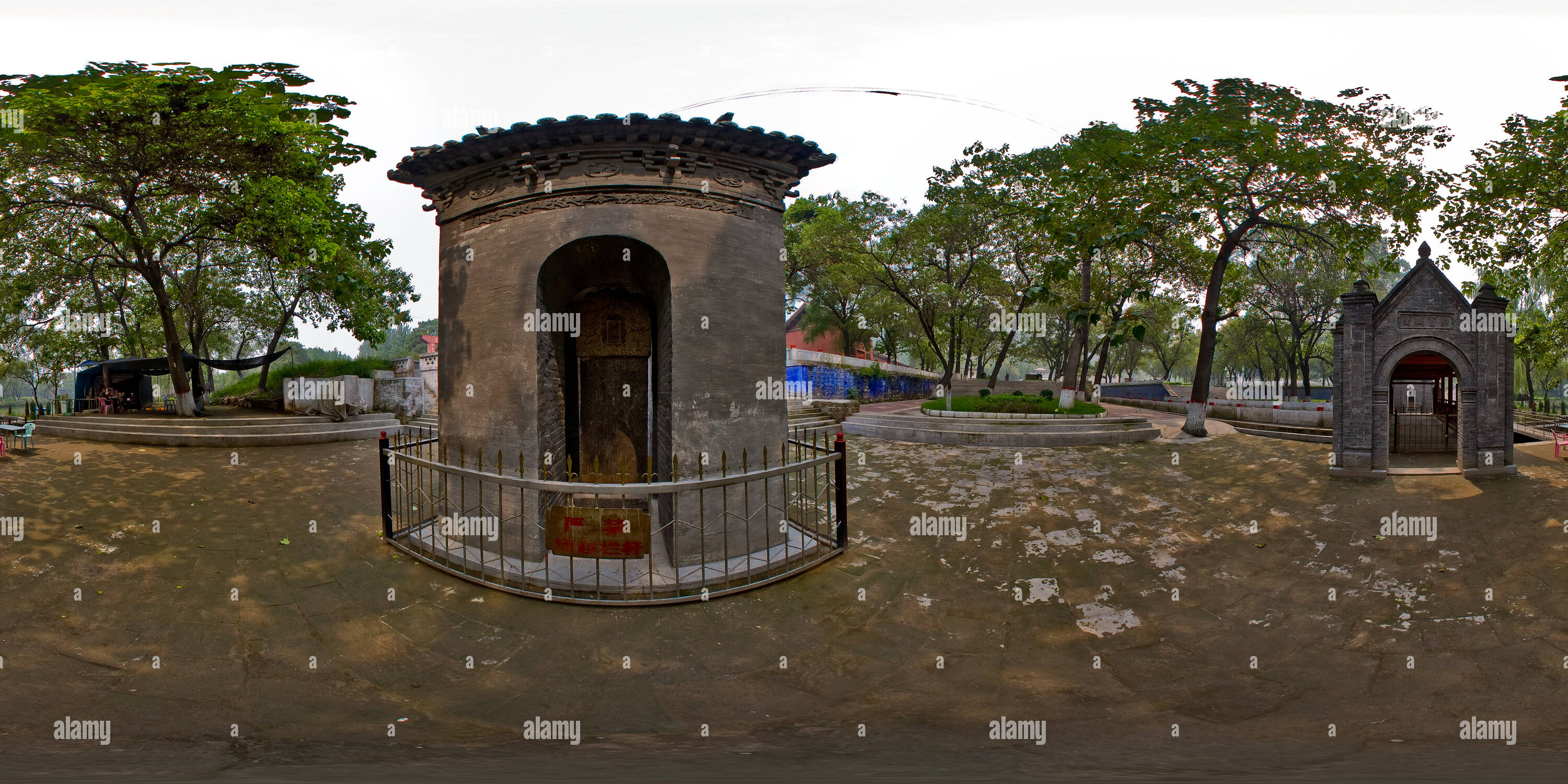 Visualizzazione panoramica a 360 gradi di Linfen ' Guang Shengsi ' sotto il tempio-Huo Quanbei pavilion