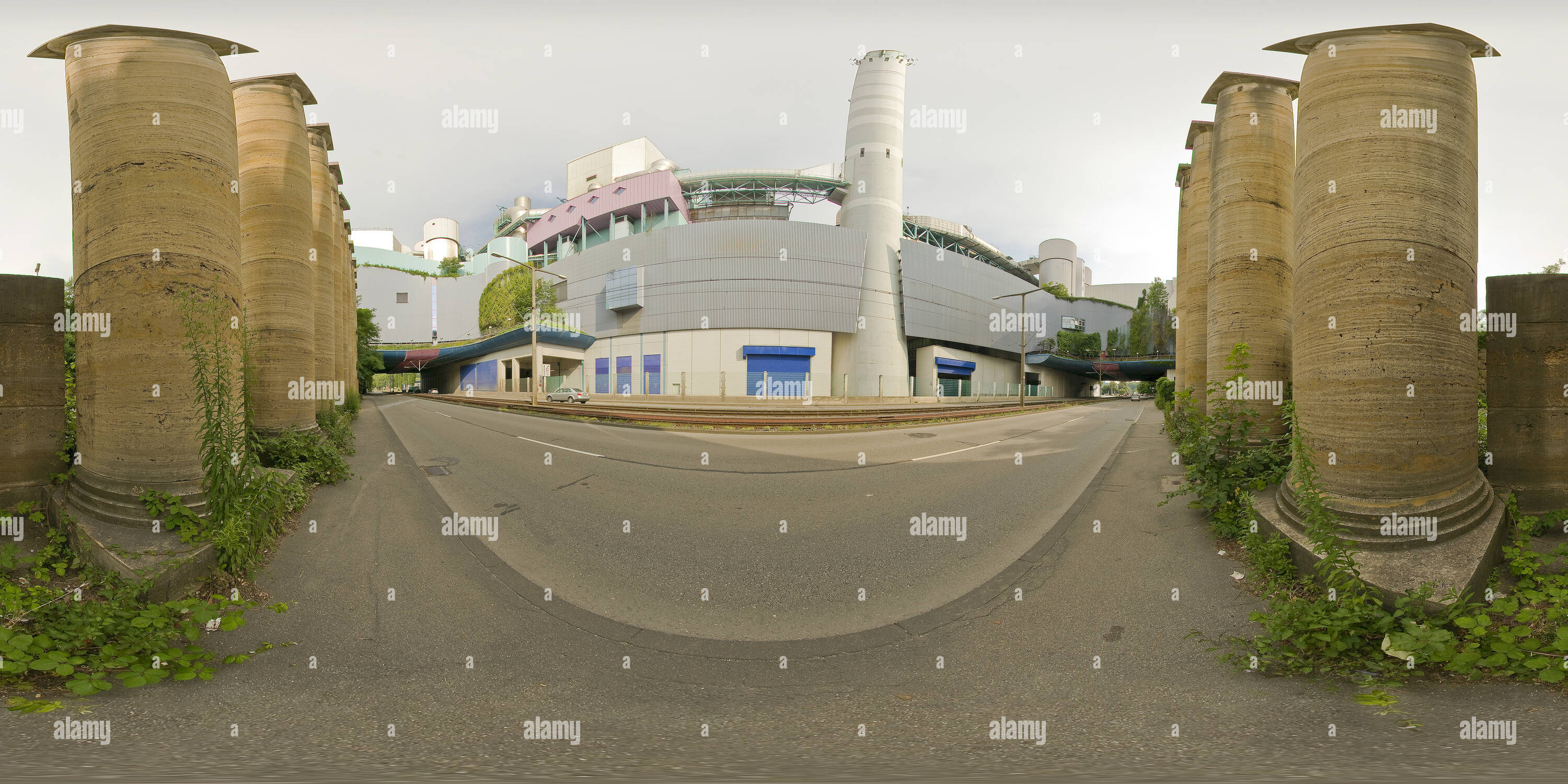 Visualizzazione panoramica a 360 gradi di Rifiuti-alimentato power station in Stuttgart-Muenster