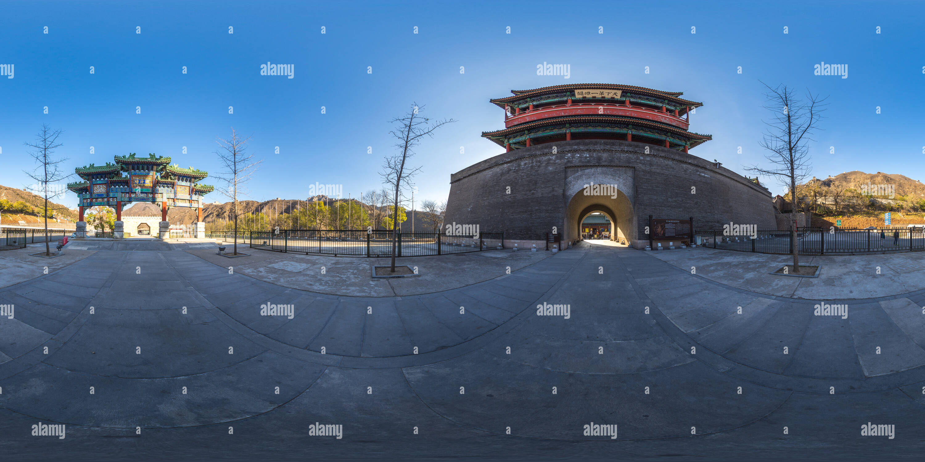 Visualizzazione panoramica a 360 gradi di La Grande Muraglia della Cina, Juyongguan Gate 3