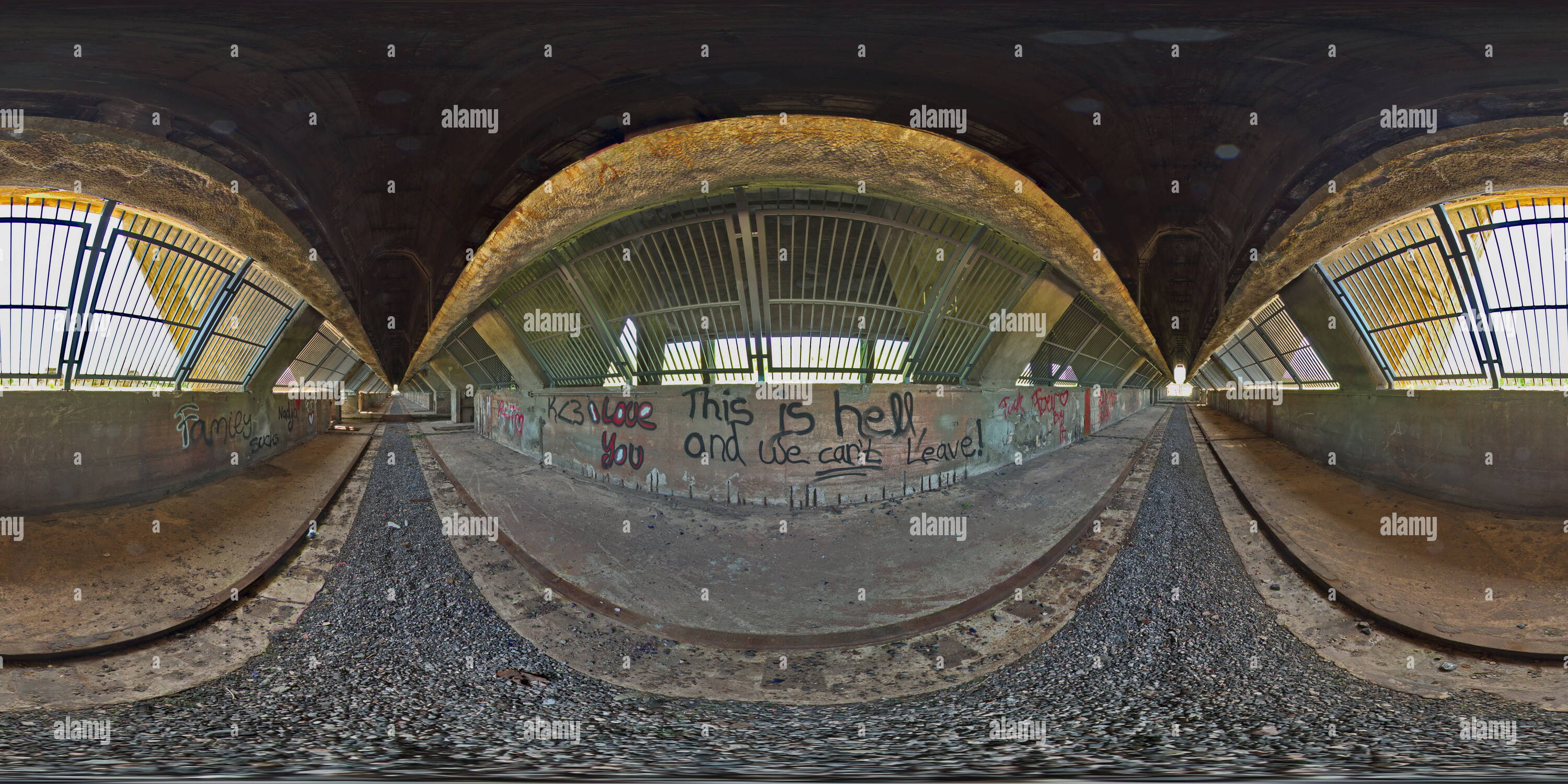 Visualizzazione panoramica a 360 gradi di Bunker di minerale @ Schalker Verein Gelsenkirchen, III