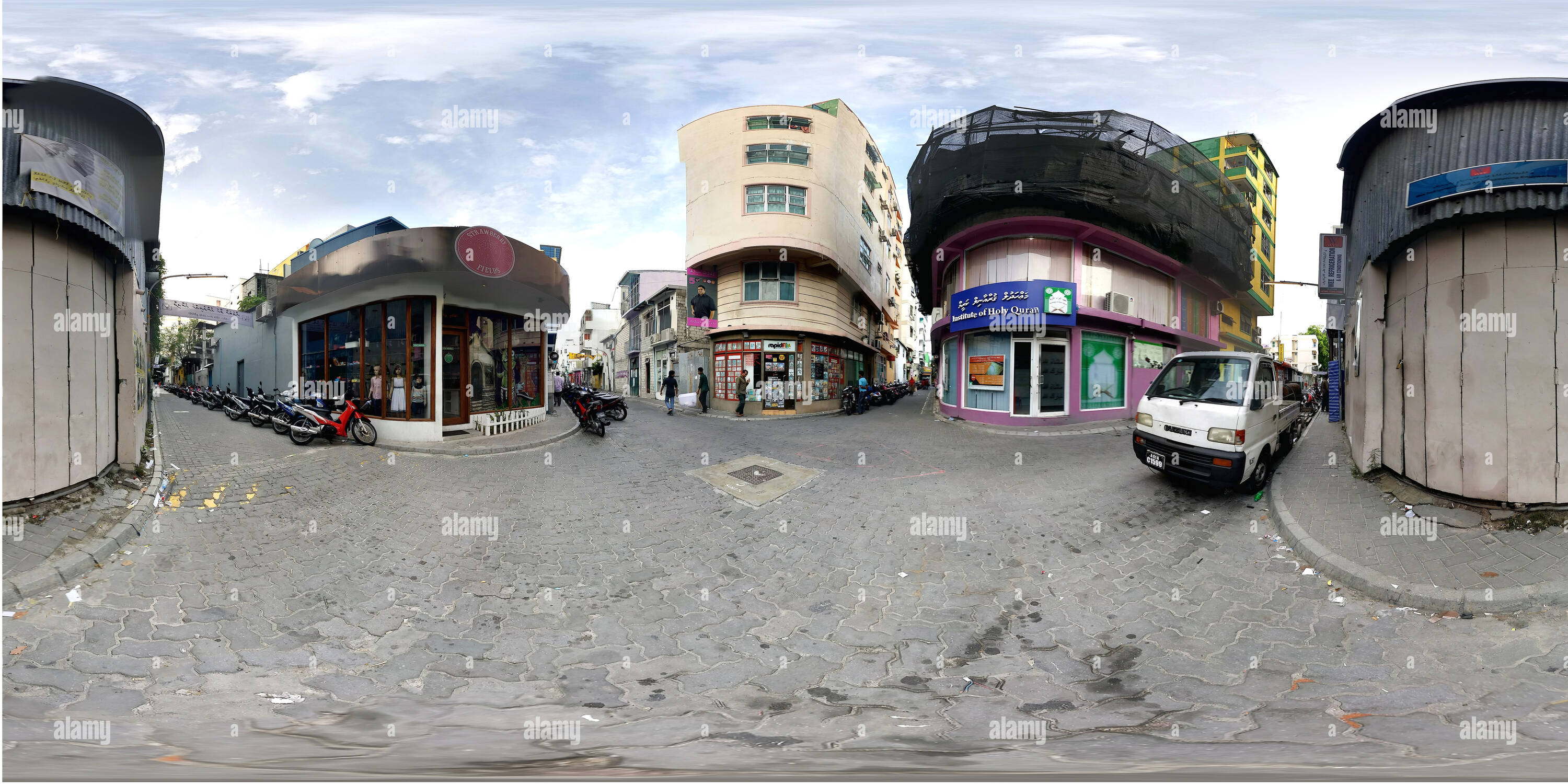 Visualizzazione panoramica a 360 gradi di Chandhaneemagu Kurikeelamagu giunzione (Mauhadh Quruanul Kareem)