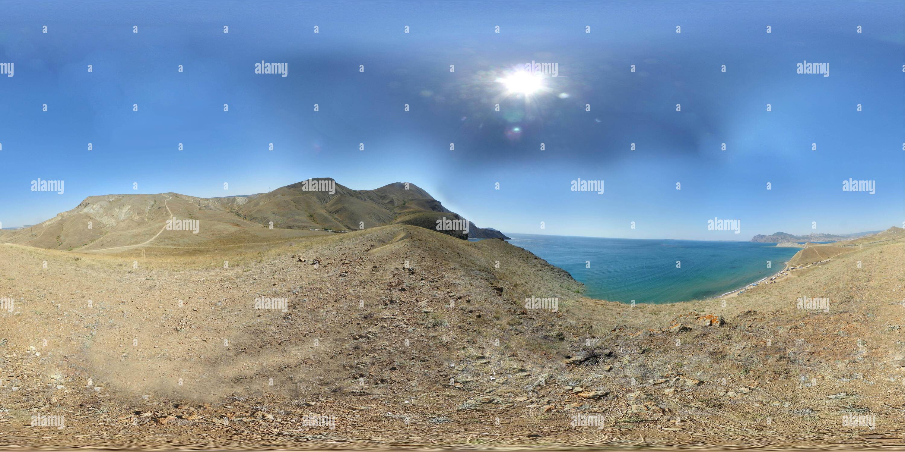 Visualizzazione panoramica a 360 gradi di Crymea/Tikhaya bay