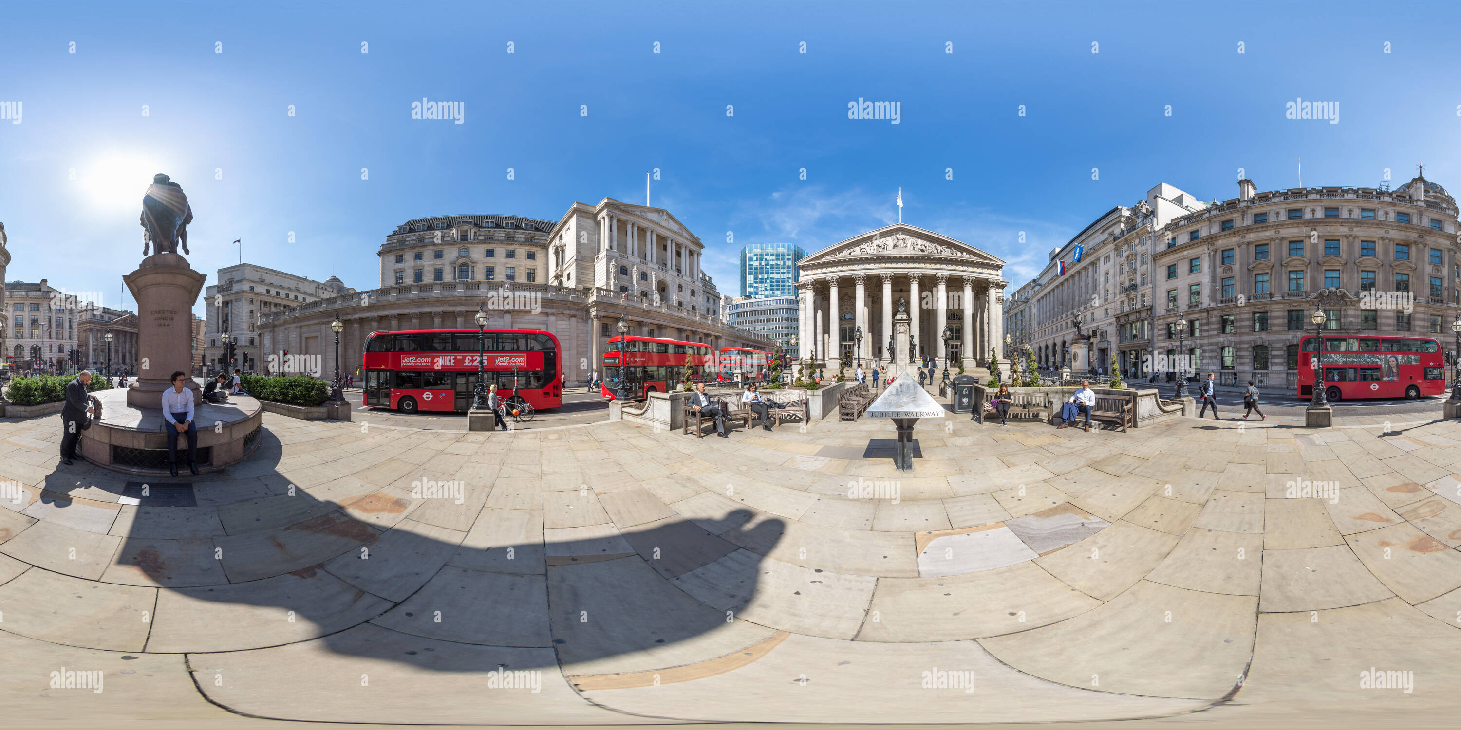 Visualizzazione panoramica a 360 gradi di Bank of England, London, Regno Unito