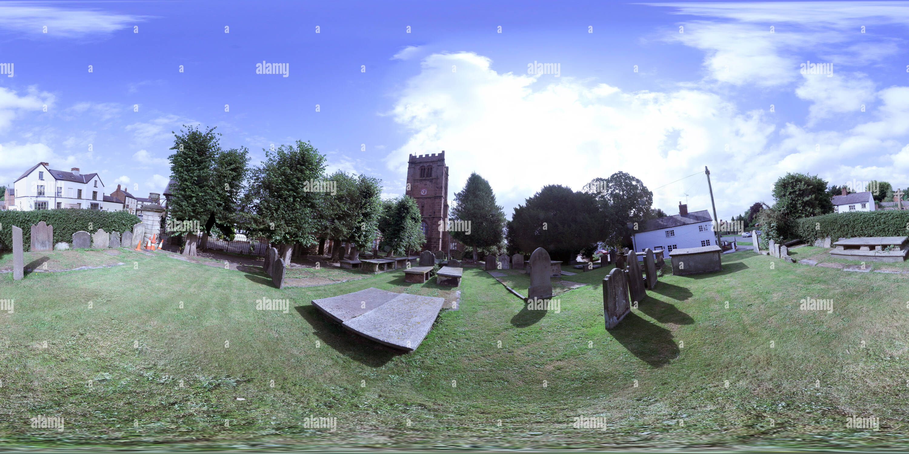 Visualizzazione panoramica a 360 gradi di St Andrews Chiesa Tarvin parte anteriore