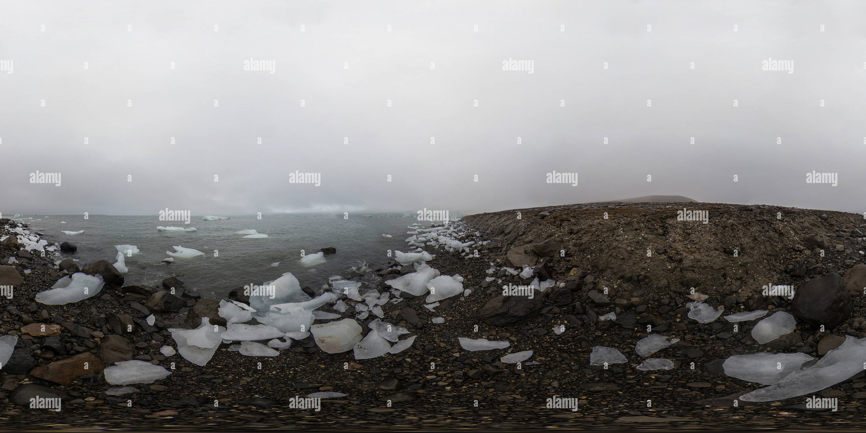 Visualizzazione panoramica a 360 gradi di Nansen Isola, Franz Josef Land