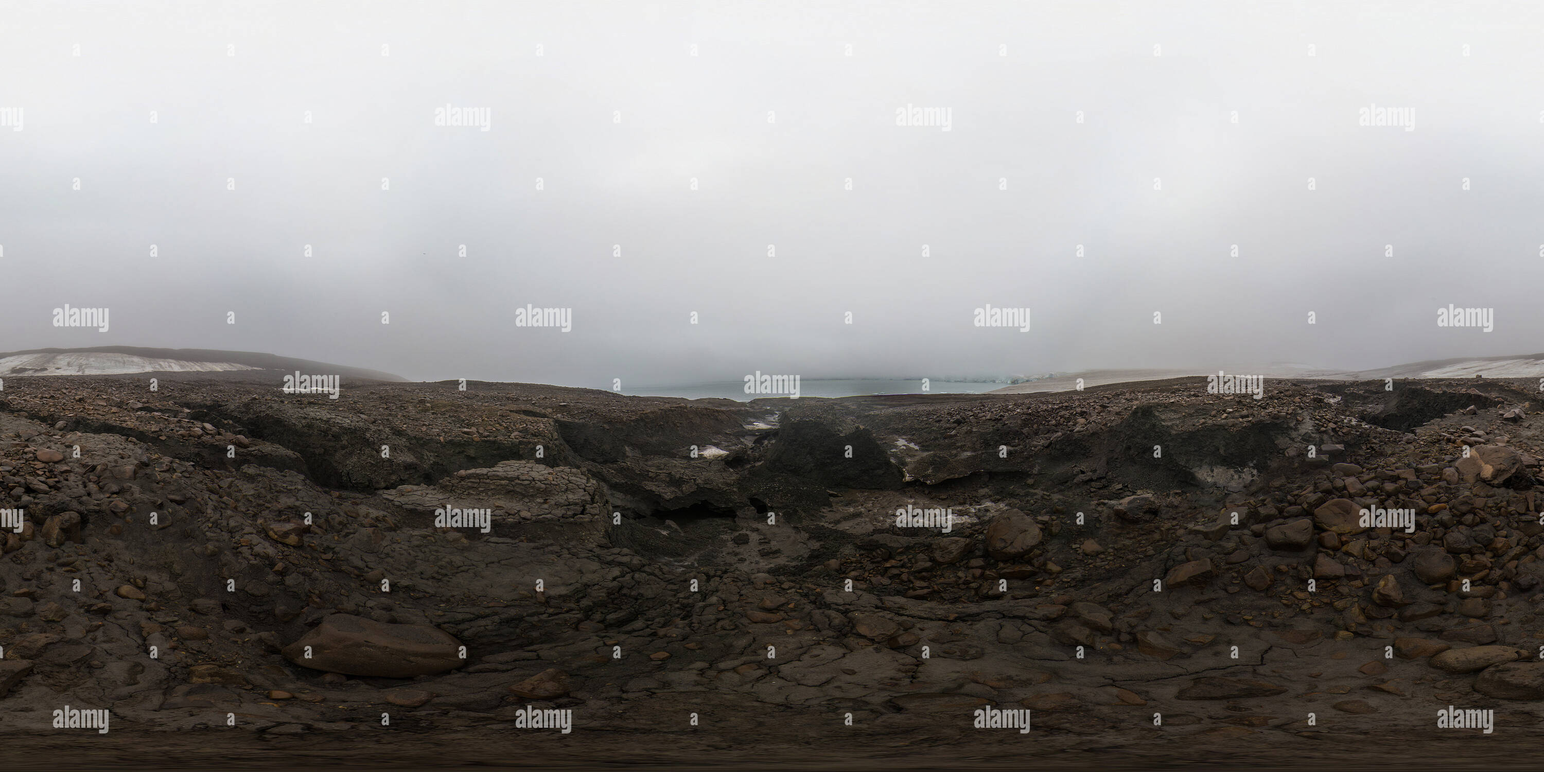 Visualizzazione panoramica a 360 gradi di Nansen Isola, Franz Josef Land