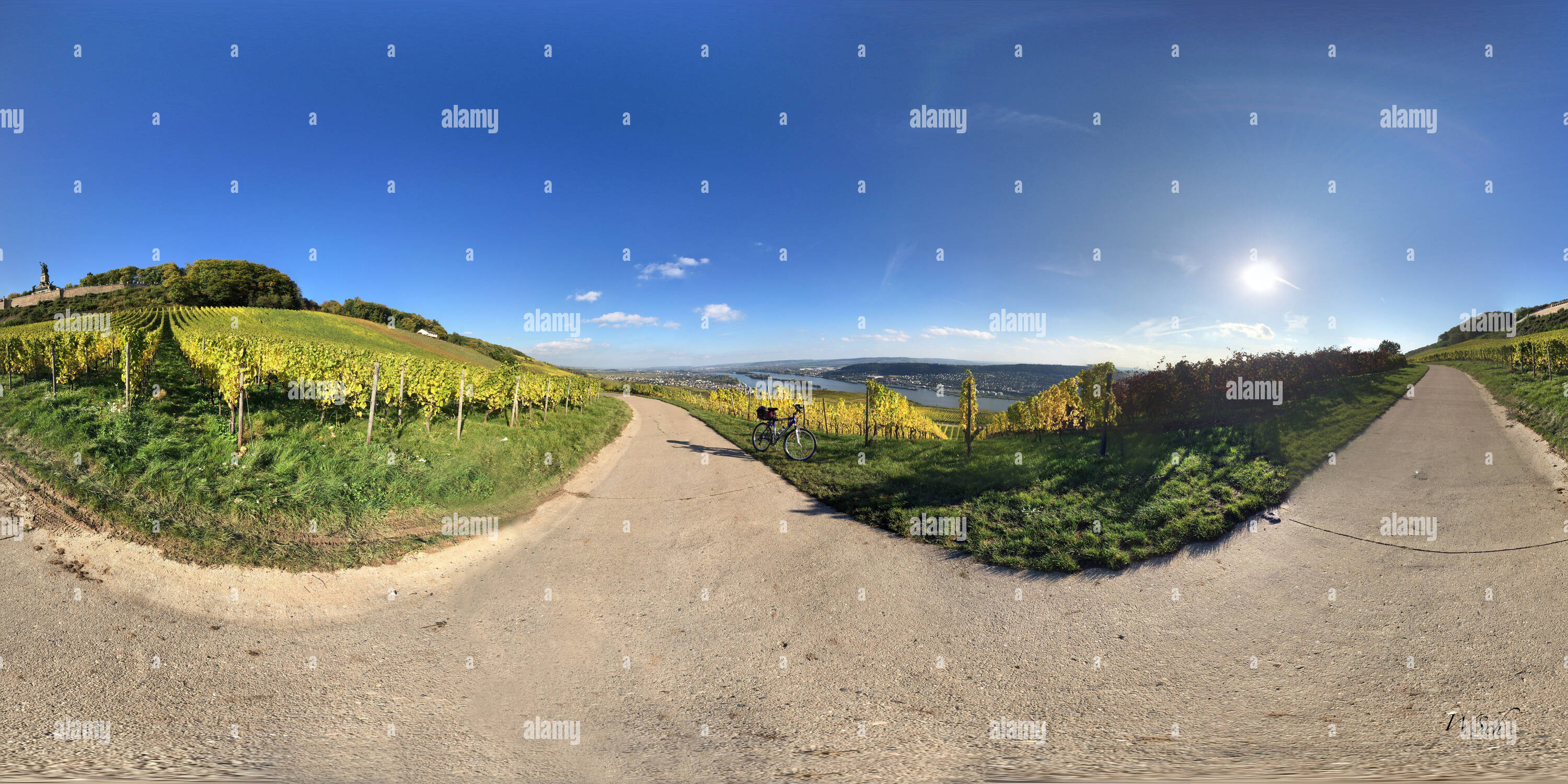 Visualizzazione panoramica a 360 gradi di Rüdesheimer Berg Roseneck