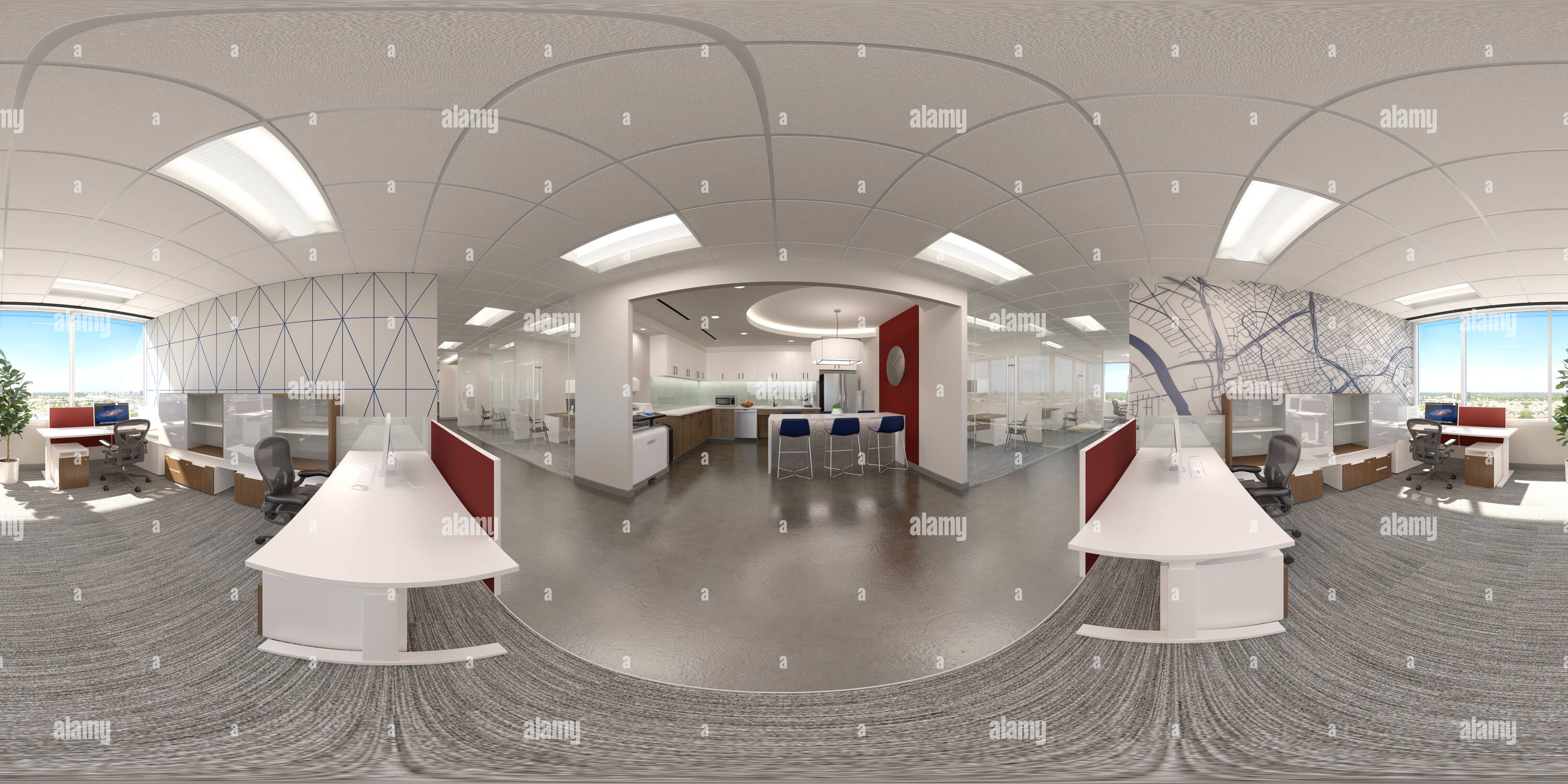 Visualizzazione panoramica a 360 gradi di Conti Office Design 3.0B