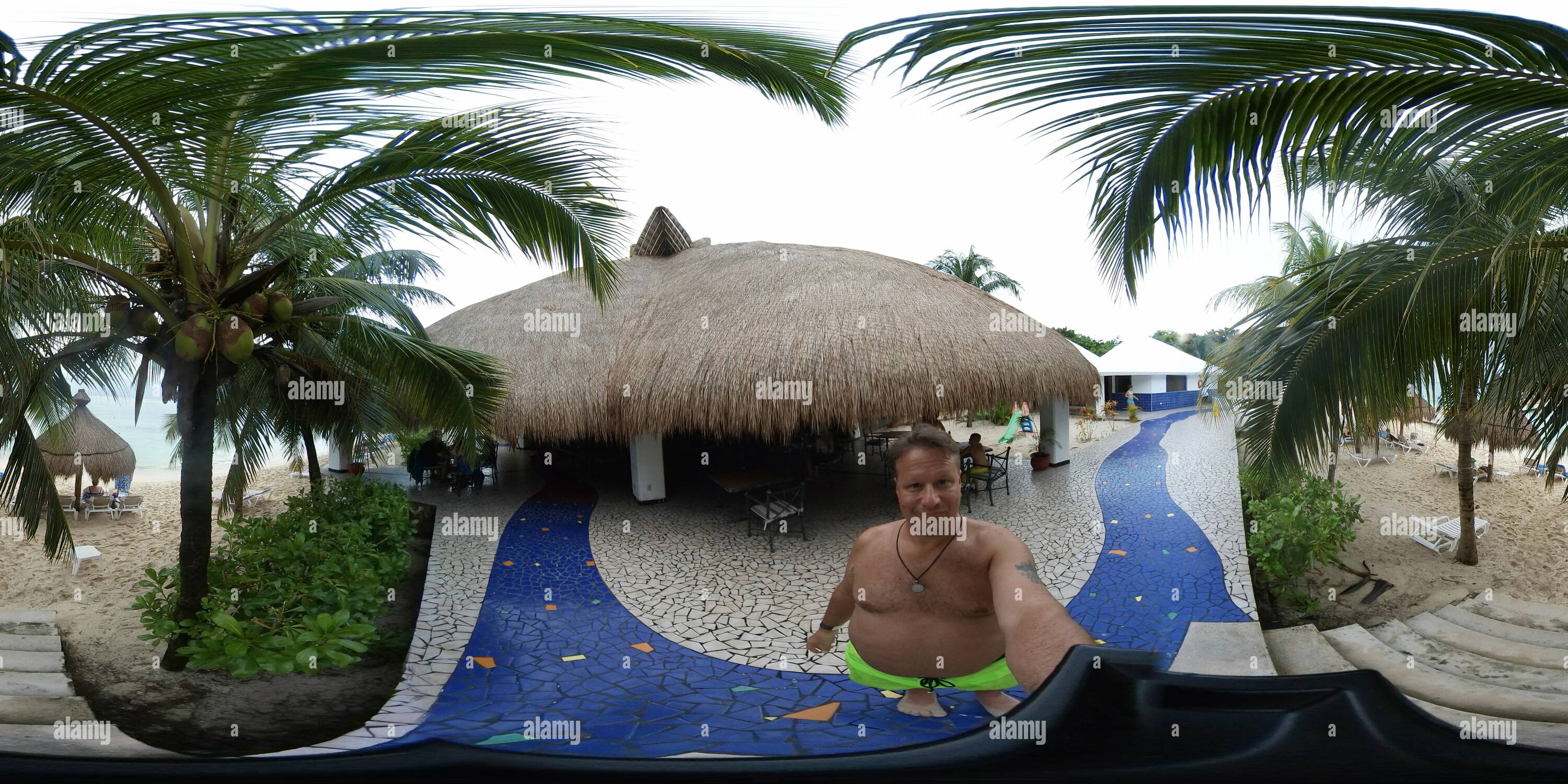 Visualizzazione panoramica a 360 gradi di La Nachi Cocom Beach - Cozumel, Messico 4