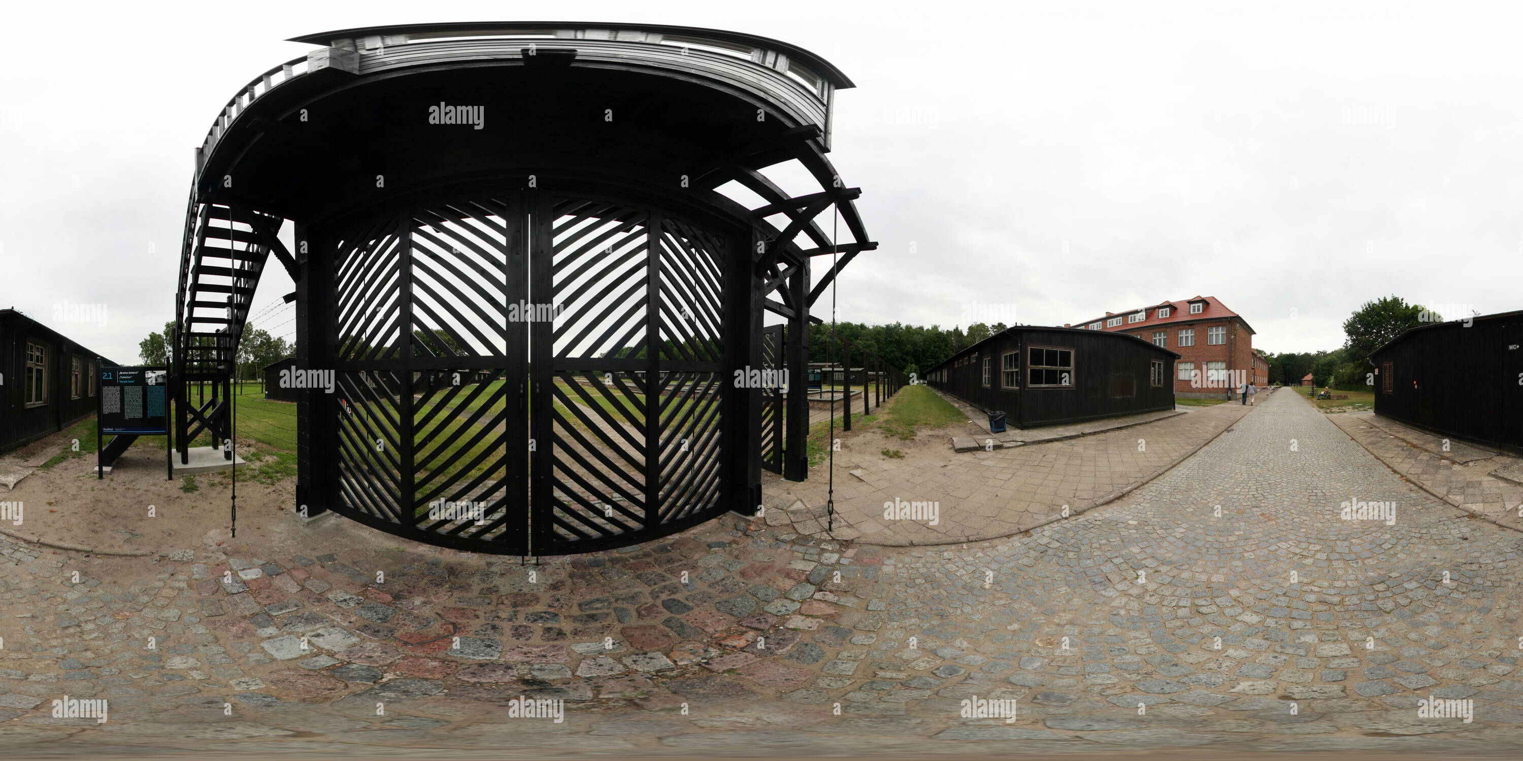 Visualizzazione panoramica a 360 gradi di La morte gate - Stutthof campo di concentramento nazista