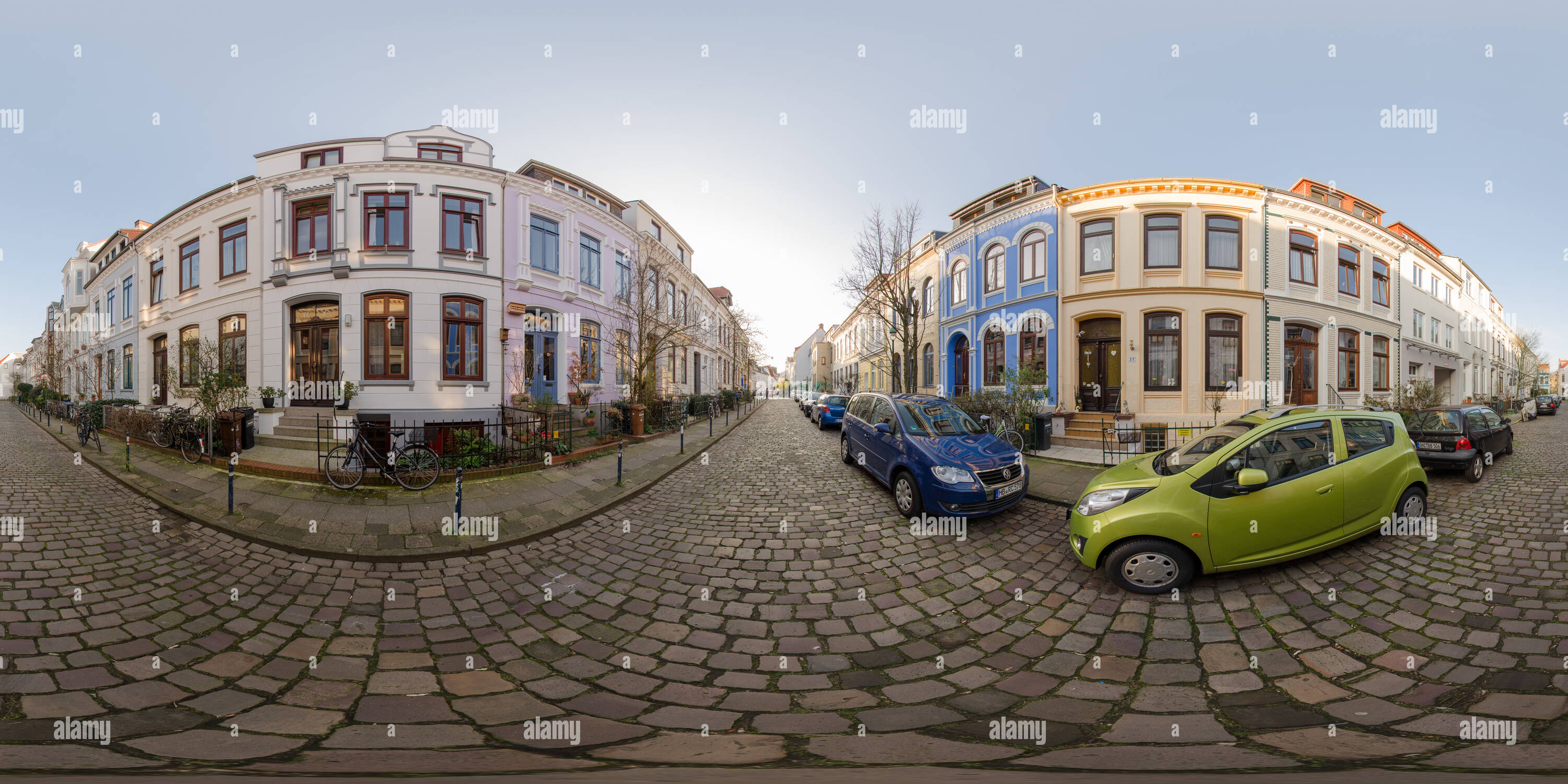 Visualizzazione panoramica a 360 gradi di Quartiere in Bremen - Bremer Viertel