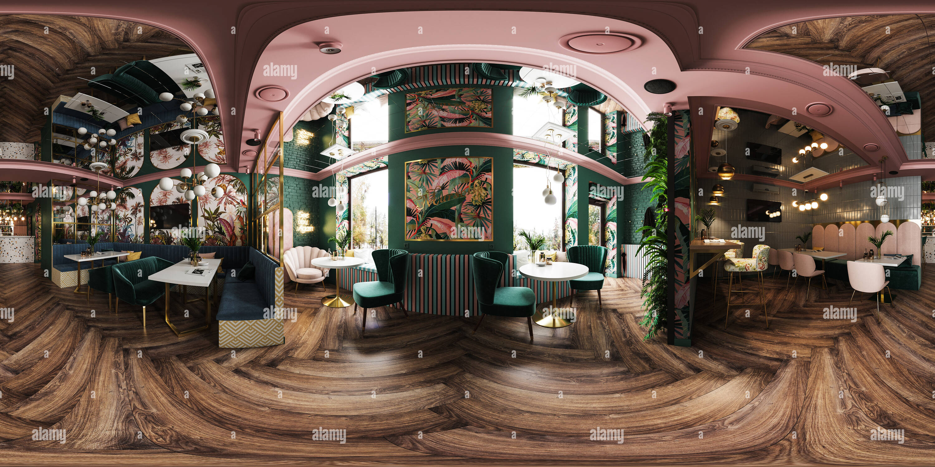Visualizzazione panoramica a 360 gradi di Cafe Marsel