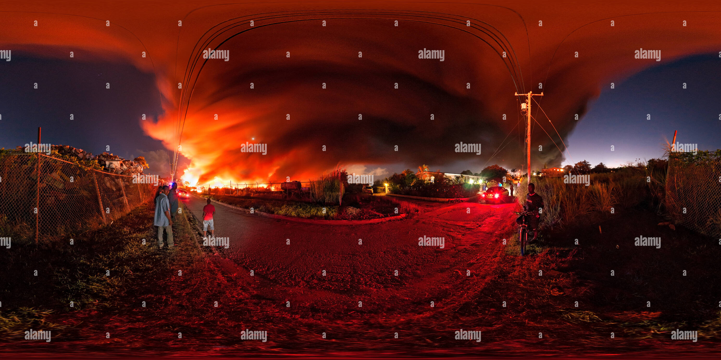 Visualizzazione panoramica a 360 gradi di Dump sul fuoco!
